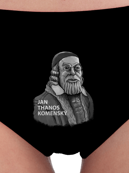Jan Thanos Komenský dámské kalhotky Black