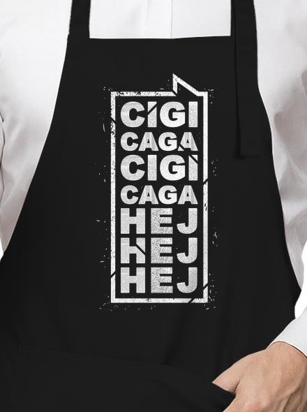 Cigi caga zástěra Black