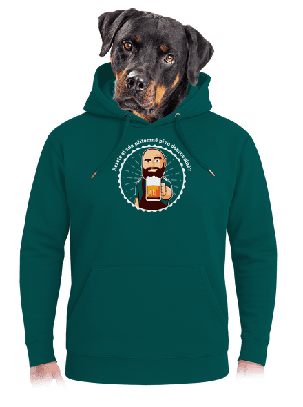 Pivo dobrovolně unisex mikina premium Emerald Green