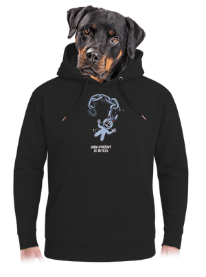 Utržený ze řetězu unisex mikina premium Dark Black