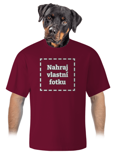 Vlastní potisk unisex tričko oversized Garnet