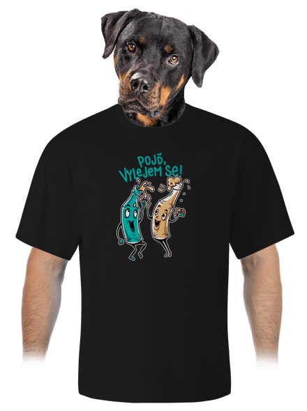 Vylitý unisex tričko oversized Black