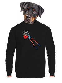 unisex mikina bez kapuce