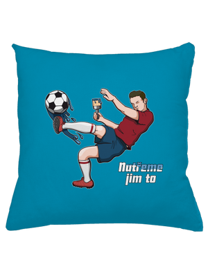 Natřeme jim to - Fotbal polštář Blue Turquoise