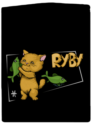 Kočičí horoskop: Ryby dámská mikina na zip Black