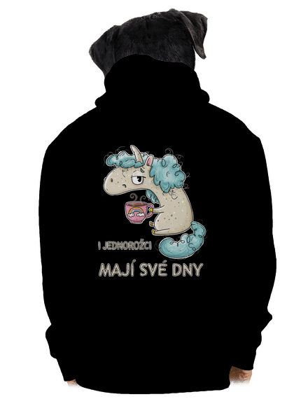 Jednorožci mají své dny pánská mikina na zip Black