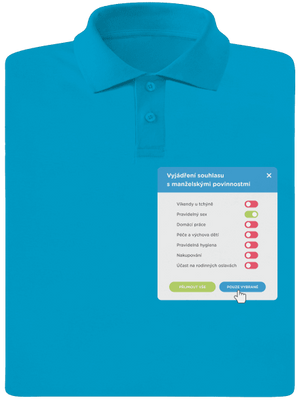 Manželské povinnosti pánská polokošile Blue Atol