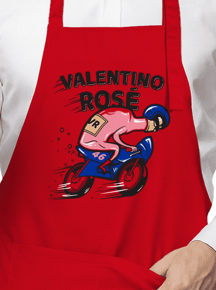 Valentino Rose zástěra Red
