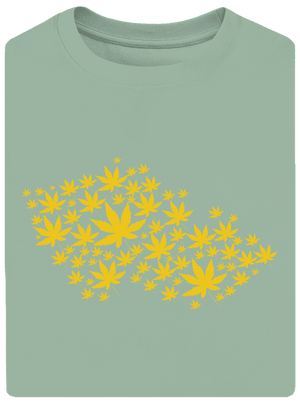 Ganja country unisex tričko oversized Sage