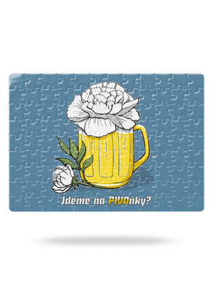 Pivoňky puzzle White