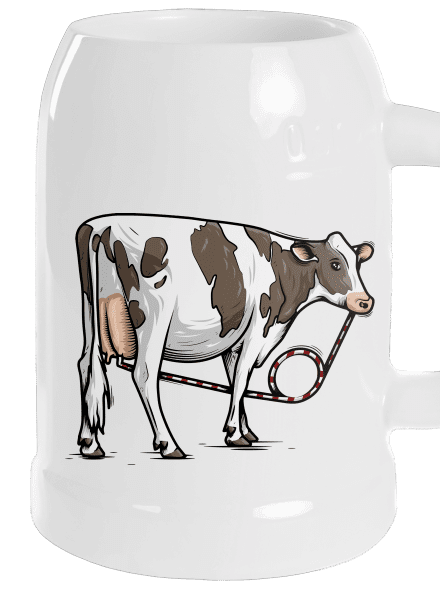 Cow drink půllitr White