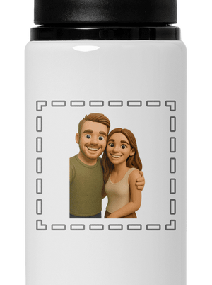 3D plastelína z vlastní fotky lahev na vodu White