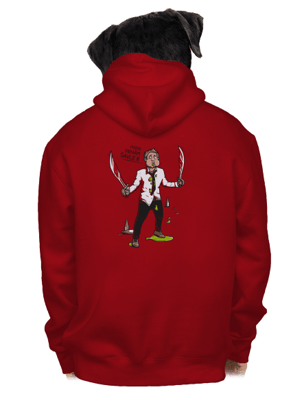 Vrhám šavle pánská mikina na zip Red