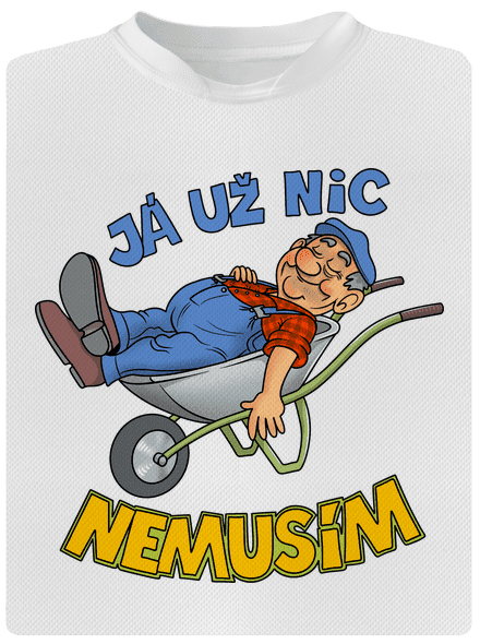 Nemusím dětské sportovní tričko White