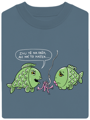 Háček unisex mikina bez kapuce Nordic Blue