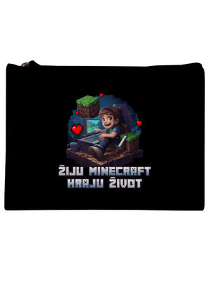 Žiju Minecraft taštička Black