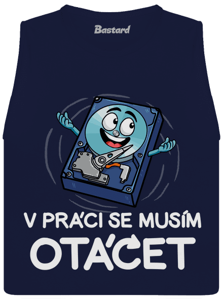 Musím se otáčet dámské tílko volné Navy