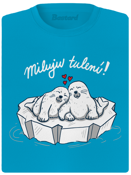 Miluju tulení dámské sportovní tričko Blue Atol