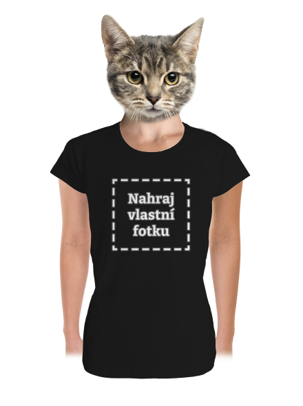 Vlastní potisk dámské tričko premium Black