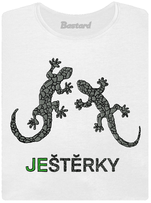 Ještěrky dámské tričko s lemem White