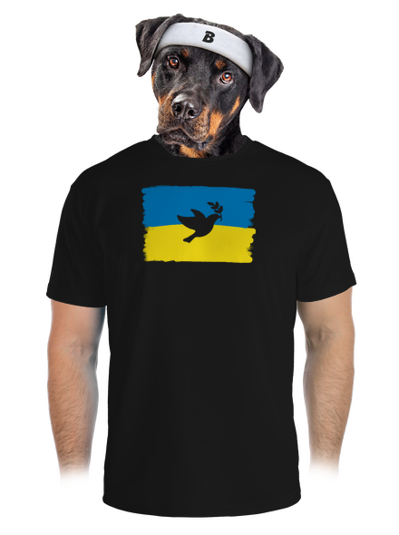 Ukrajina - Holubice pánské sportovní tričko Black