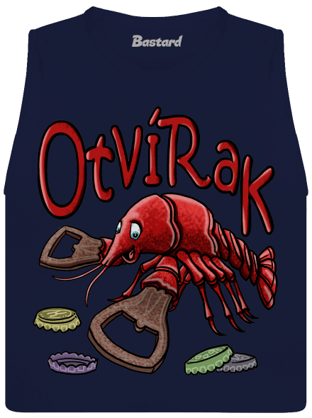 Otvírak dámské tílko volné Navy