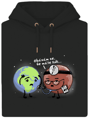 Diagnóza unisex mikina premium Dark Black