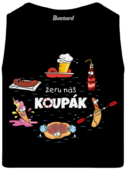 Český koupák pánské tílko Black