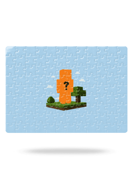 Minecraft z vlastní fotky puzzle White