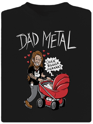 Dad metal pánské sportovní tričko Black