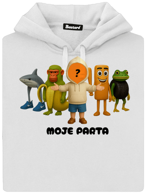 Brainrot parta pro kluky dámská mikina klokanka White