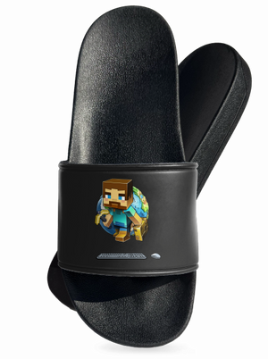 B17: Minecraft pantofle Black