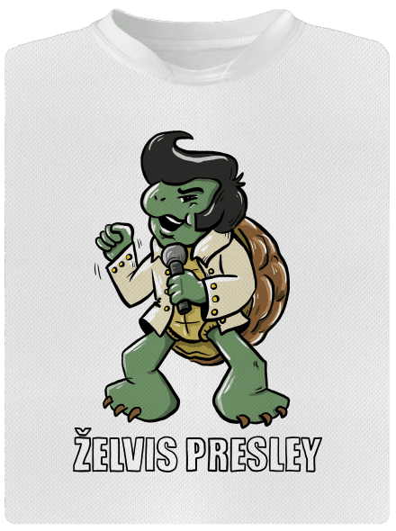 Želvis Presley pánské sportovní tričko White