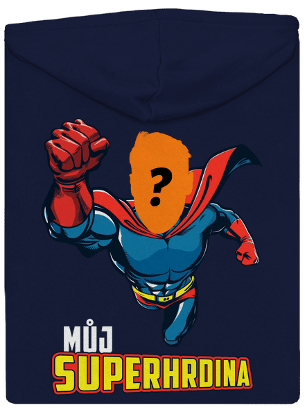 Můj superhrdina pánská mikina na zip Navy