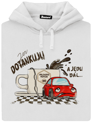 Dotankuju a jedu dámská mikina klokanka White