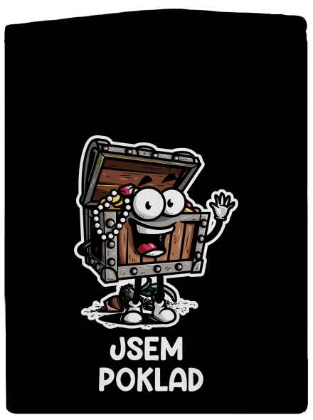 Jsem poklad pánská mikina na zip Black