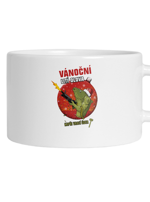 Vánoční lití olova hrnek makronka White