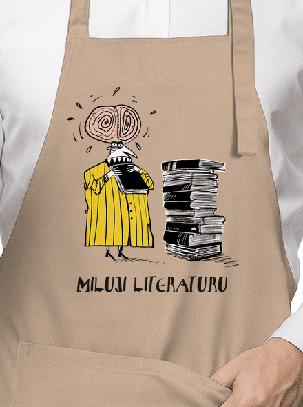 Miluji literaturu zástěra Rope