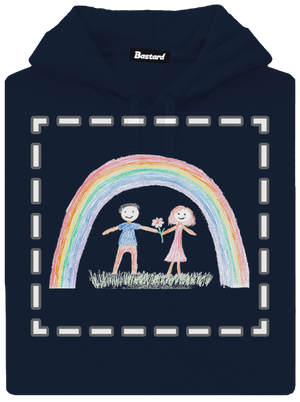 Dětské kresby - nahraj vlastní pánská mikina klokanka Navy