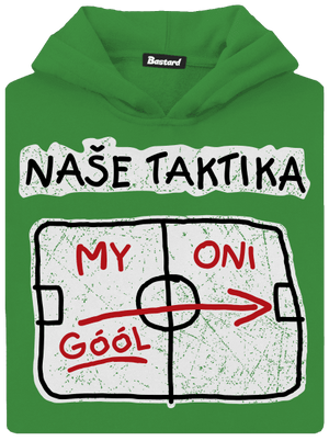 Naše taktika dětská mikina klokanka Kelly Green AWD