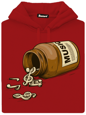 Music Pills dámská mikina klokanka Red Mal