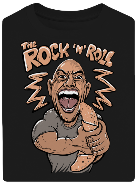 Rock and roll unisex tričko oversized Black