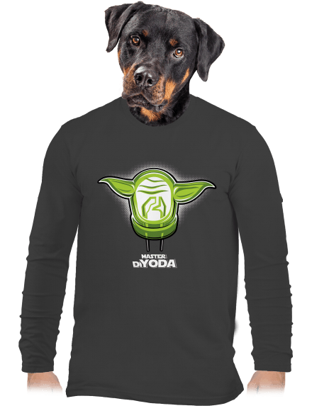 Mistr DiYoda pánské dlouhý rukáv Dark Grey