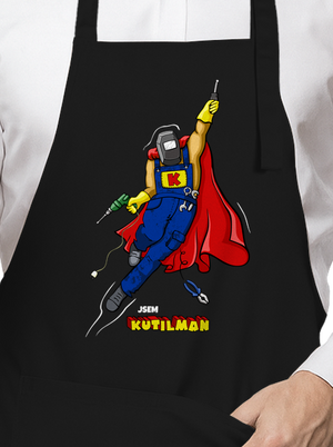 Kutilman zástěra Black