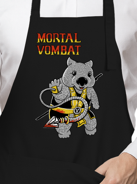 Mortal Vombat zástěra Black
