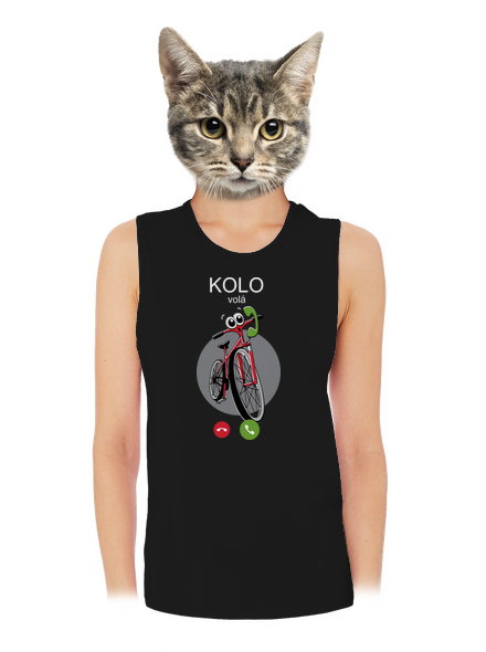 Kolo volá dámské tílko volné Black