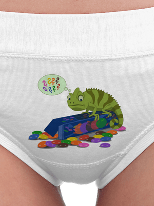 Zmatený chameleon dámské kalhotky White