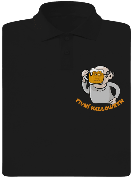 Pivní Halloween pánská polokošile Black