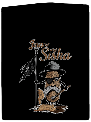 Jan Šiška pánská mikina na zip Black