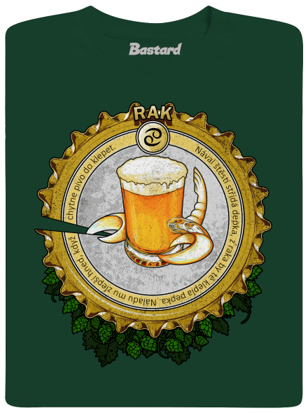 Pivní horoskop: Rak pánské dlouhý rukáv Bottle Green